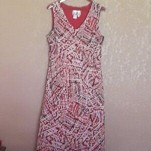 Sherri Martin red lined summer dress Sz18